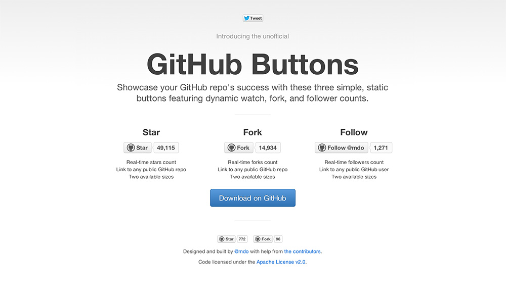GitHub Buttons