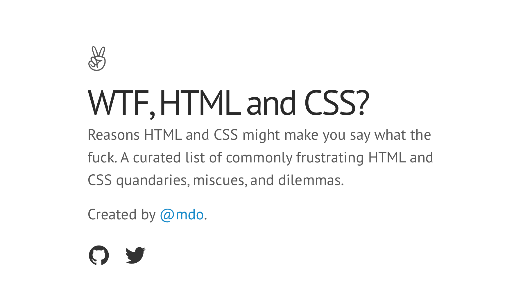 WTF, HTML and CSS?