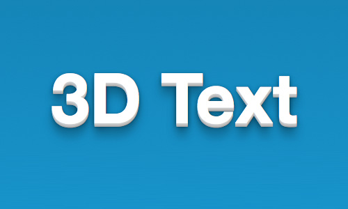 3D text using just CSS