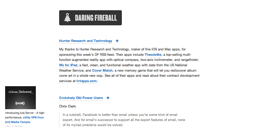 Daring Fireball custom CSS by @mdo